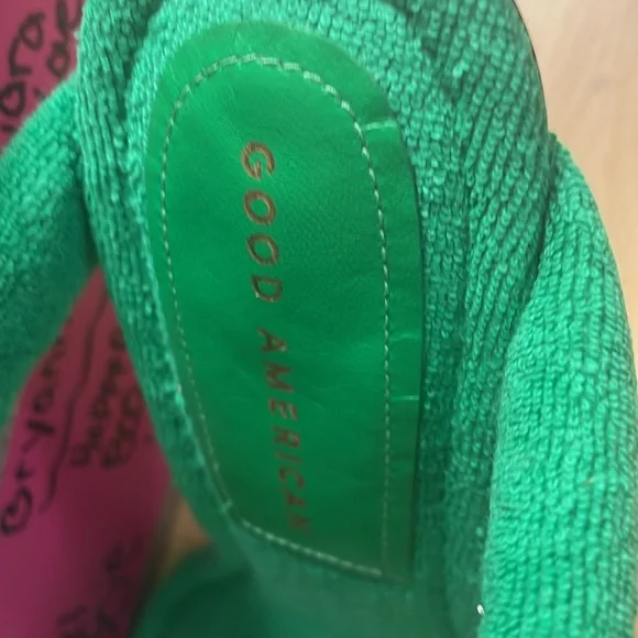 Good American- Terry Slip on Heel size 8